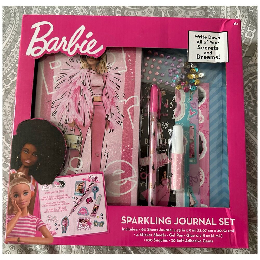 Barbie Sparkling Journal Set New in Box